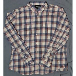 Bonobos‎ Slim Fit Shirt Mens 2XL Blue Plaid Button Down Long Sleeve